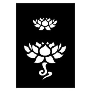 Pochoir adhésif Fleur lotus