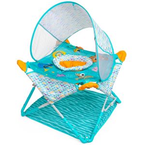 Bright Starts Centre d'Activit&eacute;s Pliable Disney Nemo Pop 'N Jump - Utilisation Int&eacute;rieure/Ext&eacute;rieure, Pliable et Portable, Unisexe, 6 Mois et Plus
