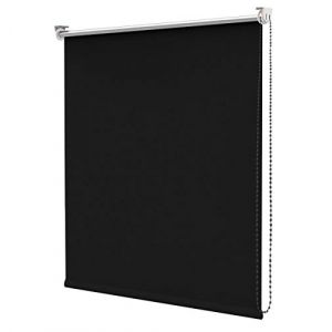 Image de Store Enrouleur Porte Fenêtre Mur Plafond Bureau et Maison Noir - 150x180 cm