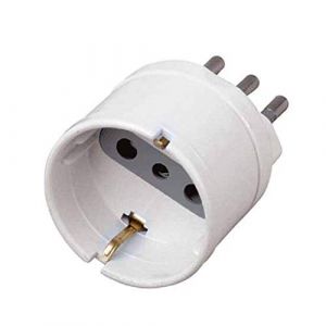 V-TAC Adaptateur avec fiche 10A 2P+T et prise 10A 2P+T+ Shuko Couleur blanche