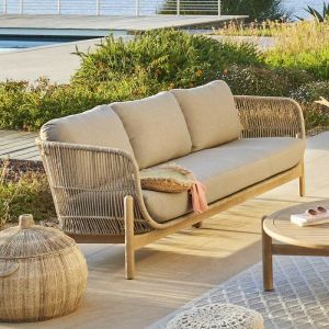 Hesperide Canap&eacute; ext&eacute;rieur 3 places Deona acacia - Taupe