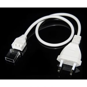 Câble Connexion pour Ruban led Auto-Redressement 220V ac cob Silicone Flex Largeur 10mm Monochrome Blanc