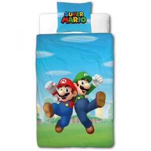 Parure de lit enfant MARIO BROS 140x200 cm Microfibre