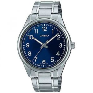 Casio Montre Quartz Homme Collection MTP-V005D-2B4 - Bleu - Acier inoxydable - 3 Atm