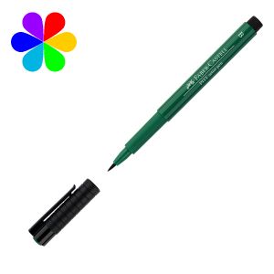 Image de Faber-Castell Feutre Pitt Artist Pen, Classique, Vert phtalo foncé