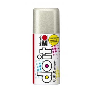 Marabu Bombe de peinture - Do it Glitter Colorspray - Argent Scintillant Paillet&eacute; - 150 ml