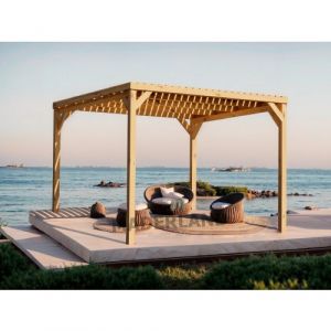 Maderland Pergola en bois autoportante – modèle TOULOUSE – 300 x 300 cm