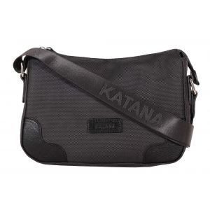 Katana Sac à main sac bandoulière nylon garni cuir réf 6781 noir (4 couleurs disponible)