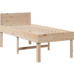 VidaXL Cadre de lit sans matelas 90x190 cm bois de pin massif