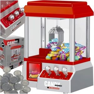 KRUZZEL Mini machine &agrave; griffes avec pi&egrave;ces &agrave; remplir soi-m&ecirc;me, effet sonore, distributeur de bonbons pour enfants 24849