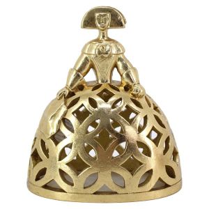 Signes Grimalt Figurine d&eacute;corative classique Menina en r&eacute;sine dor&eacute;e - Sculpture artistique pour la d&eacute;coration int&eacute;rieure - Cadeau original et &eacute;l&eacute;gant