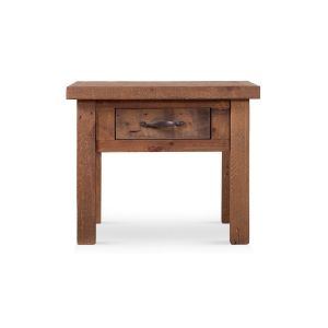 Décoration d'Autrefois Table De Chevet 1 Tiroir Bois Marron 60x60x50cm