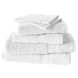 De Witte Lietaer 194838 Lot de 6 Gants de Toilette Coton Blanc 15 x 22 cm