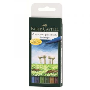 Faber-Castell 6 feutres PITT - artist pen - couleurs paysage