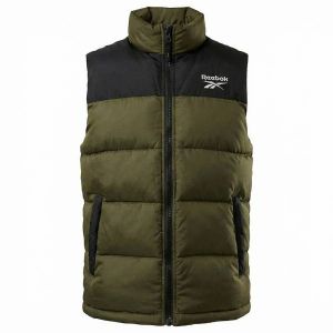 Reebok Heavyweight Puffer Hommes Gilet RBO14920-Olive