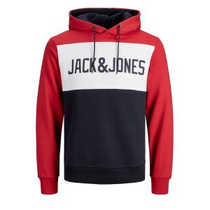 Image de Jack & Jones Sweat-shirt Jack Jones JJELOGO BLOCKING - Couleur XXL,S,M,L,XL - Taille Rouge