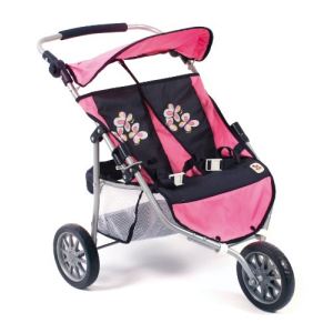 Bayer Design Poussette Jogger 3 roues pour poupons jumeaux