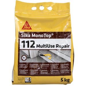 Image de Sika Mortier prêt à l'emploi Monotop 112 Multiuse Repair - 5kg - Gris