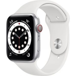 Image de Apple Watch 44MM Acier Arg/Blanc Series 6 Cellular - Montre connectée