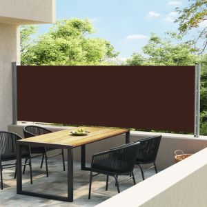 VidaXL Auvent latéral rétractable de patio 140x600 cm Marron