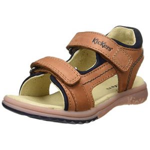 Kickers Sandales cuir talon ouvert Platino Camel - Taille 24;25;26;27;28;29;30;31;32;33;34;35;36;37;38