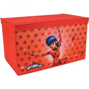 Fun House Miraculous Coffre à jouets - Pliable - 55,5 x 34,5 x 34 cm - Pour enfant