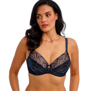 WACOAL soutien-gorge emboitant Mayumi Bleu/Noir - Taille 90B