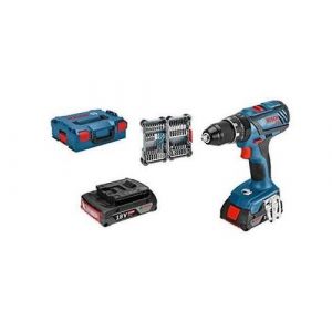 Image de Bosch Professional Perceuse A Percussion Sans-Fil GSB 18 V-28 (18V, 2 batteries 2,0 Ah, avec set d'accessoires 35 p 06019H400