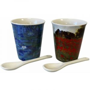 Enesco Coffret de 4 Gobelets Expresso en c&eacute;ramique Claude Monet