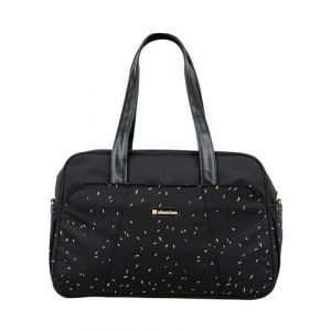 Sac à langer Chelsea Kikkaboo - Noir à motifs - Bandoulière - Matelas à langer - Poches latérales