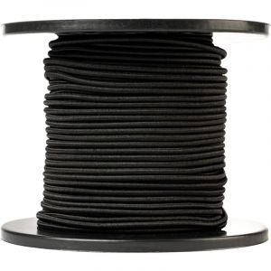 Snuro - Corde élastique ronde (6mm, 100m, noir) - Qualité professionnelle - Résistante aux intempéries et réutilisable - Charge de rupture 80kg - wll