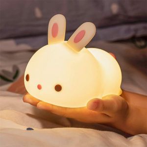 Image de 686 Veilleuse Pour Enfant Bébé Veilleuses Led Veilleuse Animal Couleur Lapin Type Rechargeable Modifiable Adapté Aux Enfants Bébés Et Filles