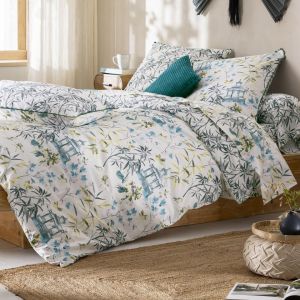 Housse de couette percale de coton HANOI - bleu