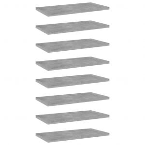 Image de VidaXL Panneaux de bibliothèque 8 pcs Gris béton 40x20x1,5cm Aggloméré