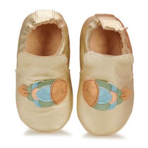 Easy Peasy Chaussons enfant MY BLUBLU POISSON Doré - Taille 22 / 23,18 / 19
