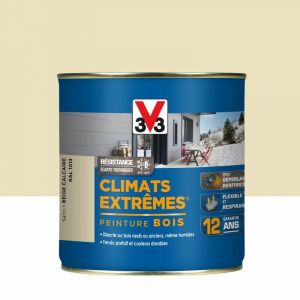 Image de V33 Peinture bois climats extrêmes satin beige calcaire 0,5 L