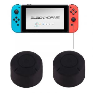 Image de Nintendo Pour Switch Game Bouton Noir Silicone Caps Housse De Protection 2 Pcs