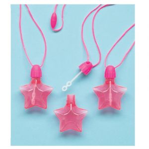 4 Colliers Tubes &Eacute;toiles &agrave; Bulles de Savon
