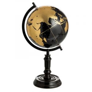 Image de Decoration Globe Terrestre Noir et Or