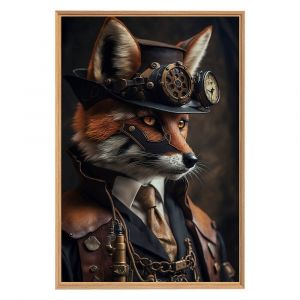 Ceanothe Tableau mural encadr&eacute; renard futuriste 65x97 cm