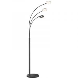 Lampadaire lampadaire lampe de salon LED métal noir CCT dimmable H 185 cm