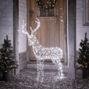 Lights4Fun Cerf de Noël Lumineux Duchy à 600 LED Bicolore