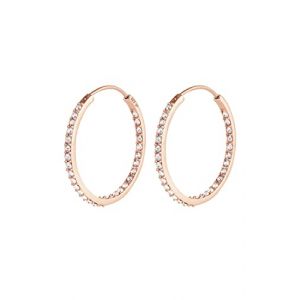 Elli Boucles d'Oreilles Femme Créoles Scintillant avec des Cristaux en Argent Sterling 925