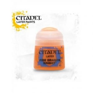 Games Workshop Peinture Citadel LAYER: FIRE DRAGON BRIGHT (12ML) 22-04 (unit) - Peinture &agrave; maquette acrylique - 99189951209
