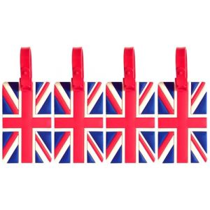 Étiquettes Bagages NOVAGO - Lot de 4, Drapeau UK pour Valise et Sac de Voyage