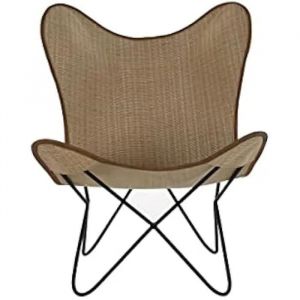 Chair DKD Home Decor Metal Rattan (74 x 78 x 92 cm)