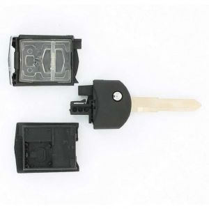 Adnauto - Coque Cle compatible avec Mazda 2 Boutons Lame Crantee retractable