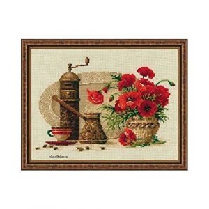 RIOLIS RI-1121 Kit de Broderie au Point de Croix Café Multicolore