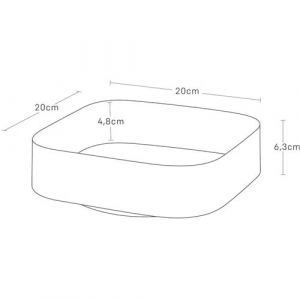 YAMAZAKI TOWER 2198 Bac de rangement rotatif en r&eacute;sine ABS/silicone Design minimaliste Blanc 20 x 20 x 6,3 cm (L x l x H)