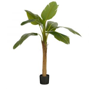 Mica Decorations Bananier Artificiel en Pot - H155 x Ø90 cm - Vert